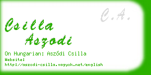 csilla aszodi business card
